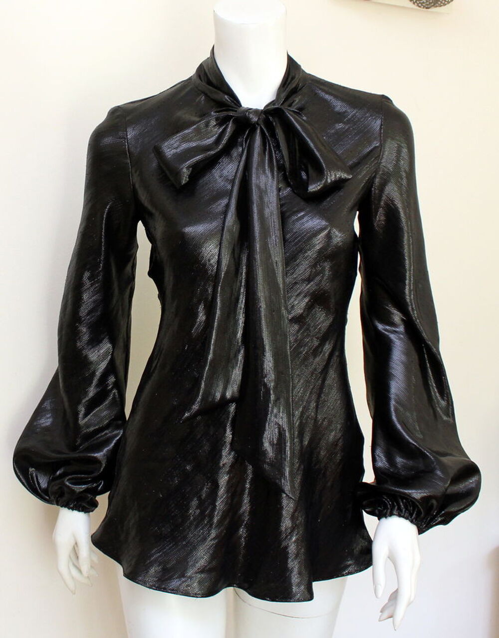 Top blouse lavalli&egrave;re lurex JEROME L'HUILLIER T.38 Fr Vêtements