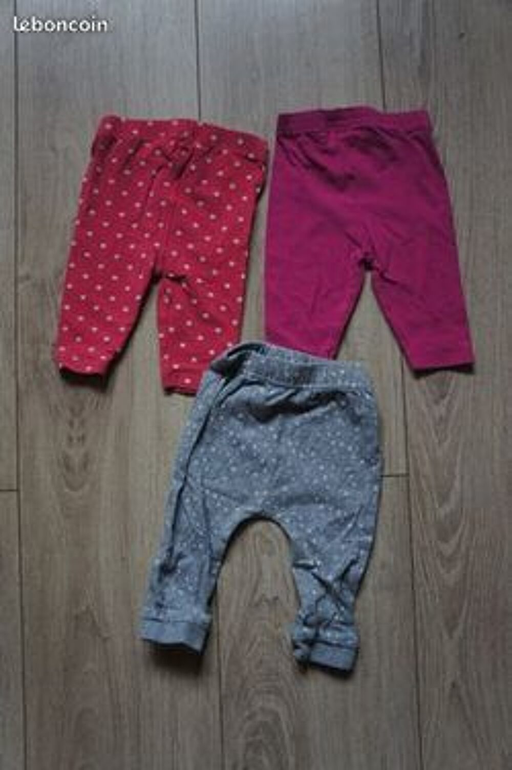 3 LEGGINGS FILLE TAILLE 3 MOIS Puériculture