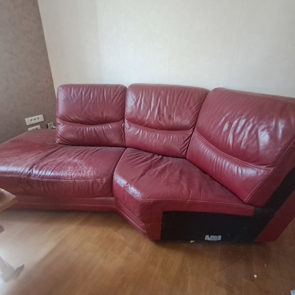 Canap&eacute; 5-6 places NUBUCK rouge fonc&eacute; Meubles