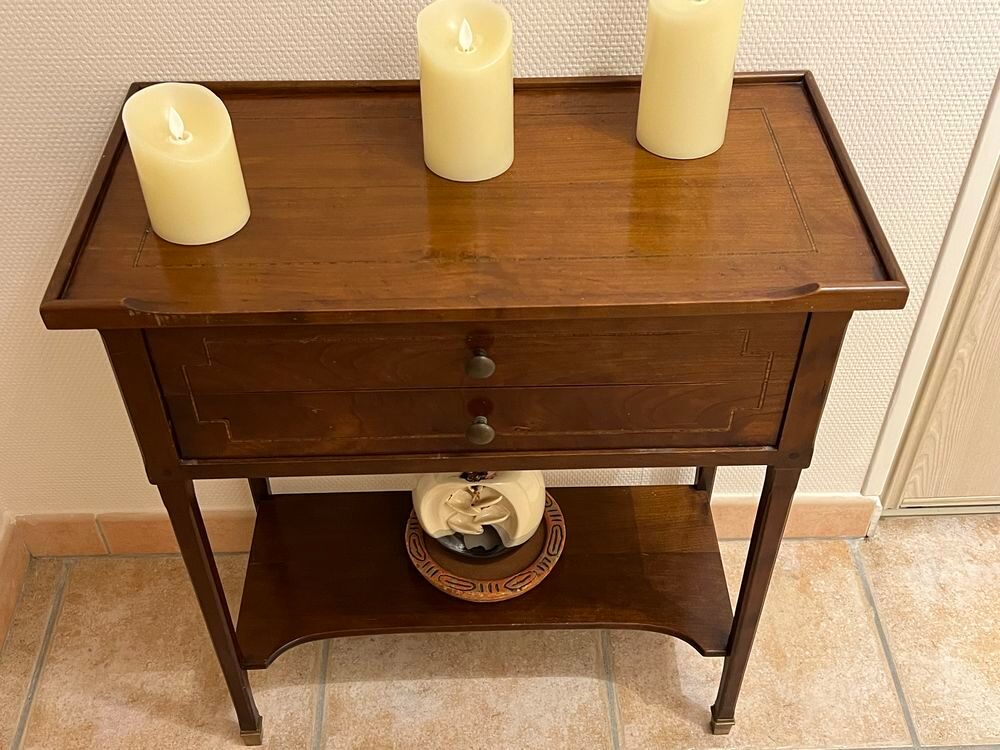 Petite Console 2 tiroirs 1 &eacute;tag&egrave;re Meubles