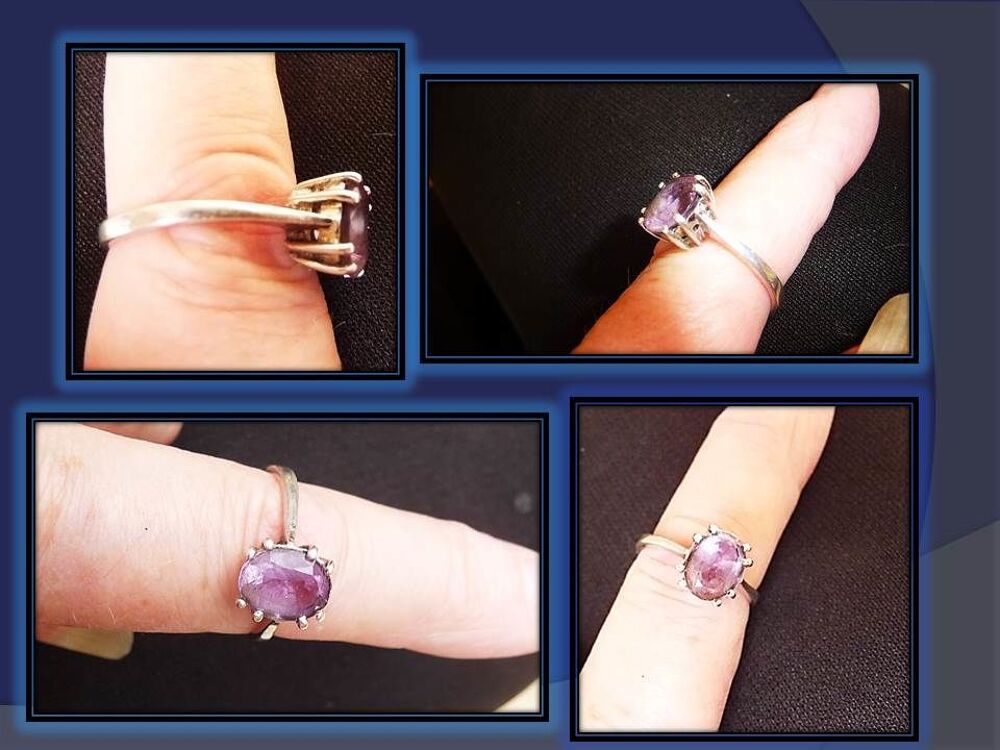 Bague argent et Am&eacute;thyste Bijoux et montres