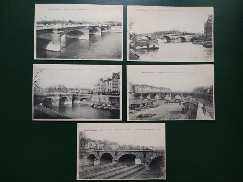 75. LOT 5 CPA. PARIS HISTORIQUE. Les Ponts, Marie, Pont Neuf 9 Loches (37)