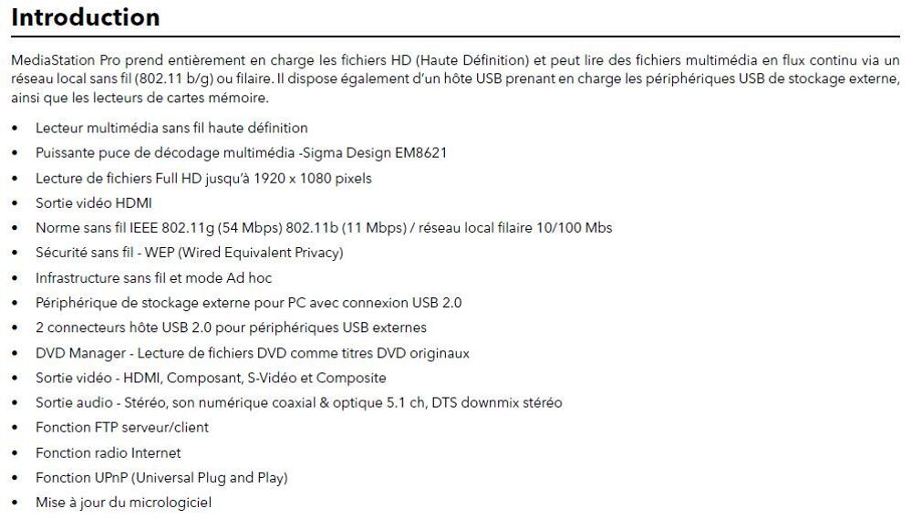 Disque dur multim&eacute;dia VERBATIM " M&eacute;diaStation Pro " 500 Go Photos/Video/TV