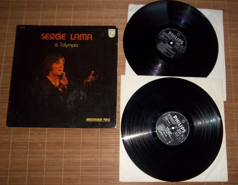 Serge lama &agrave; l'Olympia enregistrement public 33 tours CD et vinyles