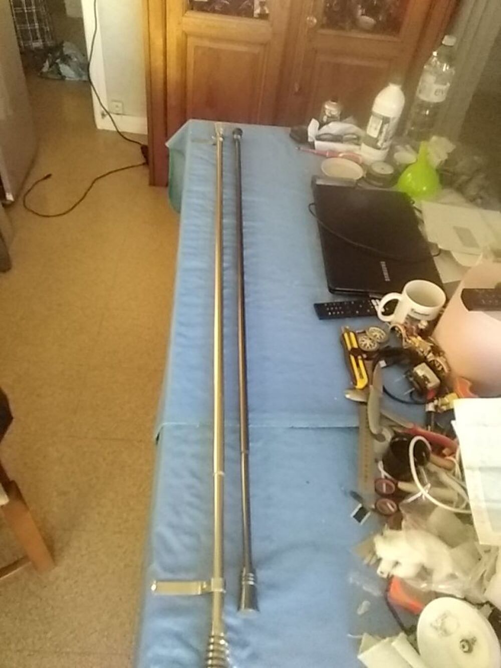 2 barres pour rideaux extensibles pour fen&ecirc;tres Décoration
