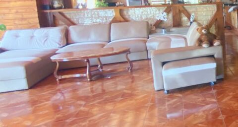 canap� cuir avec meridienne 
10 places 1000 Trigu�res (45)