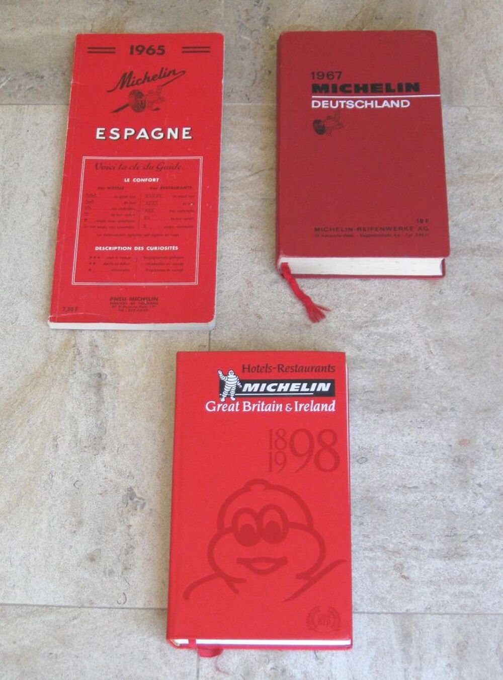 4 Guides Michelin anciens 