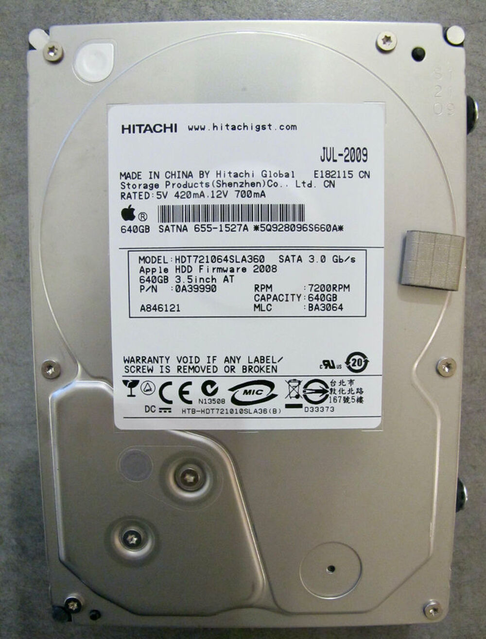 Disque Dur interne SATA 3,5? 640 GB Matériel informatique