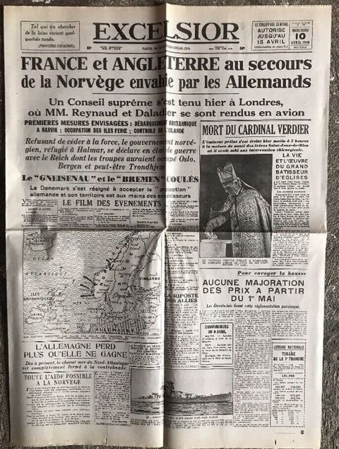 Excelsior, Paris-soir, Le Journal, la dépêche, etc 1 Le Havre (76)