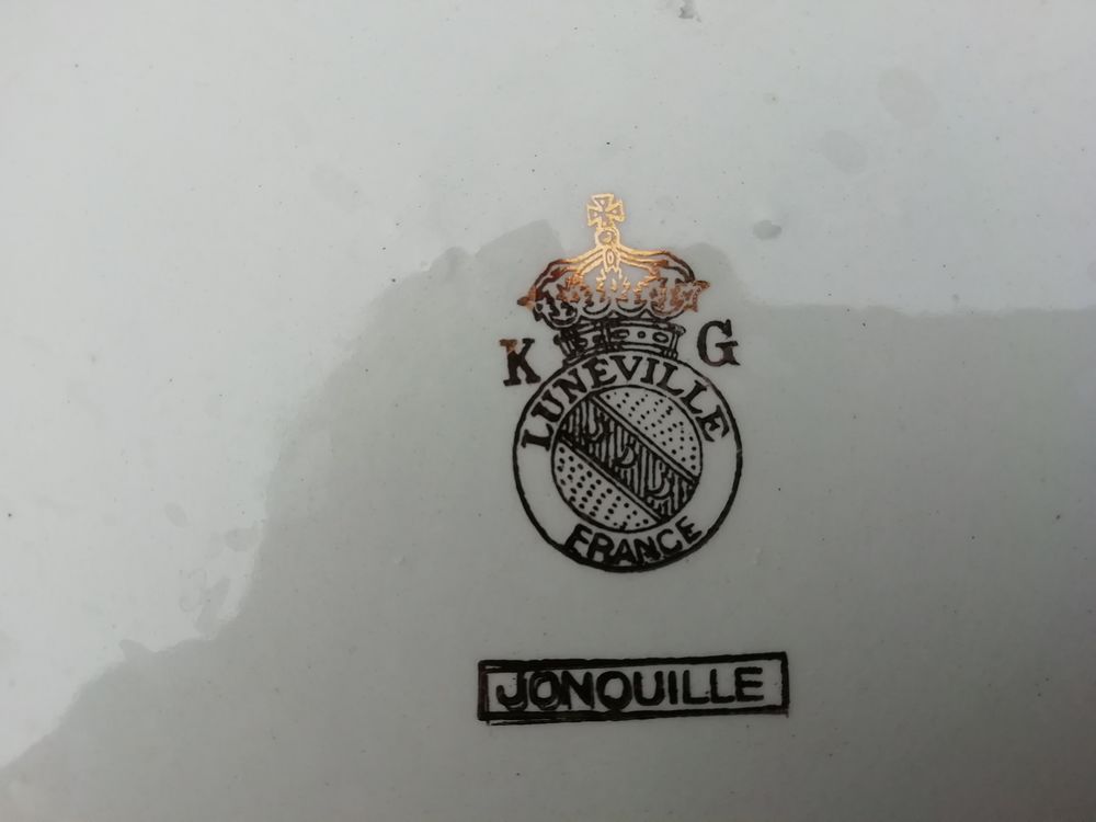 Soupi&egrave;re avec couvercle 30/25 cm porcelaine de Lun&eacute;ville Décoration
