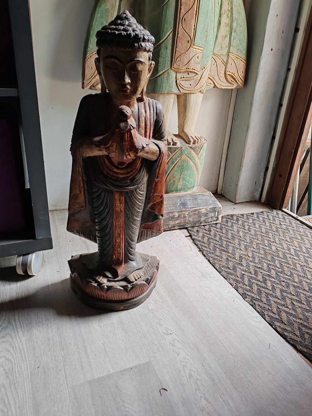 Statue bouddha bois lot Décoration