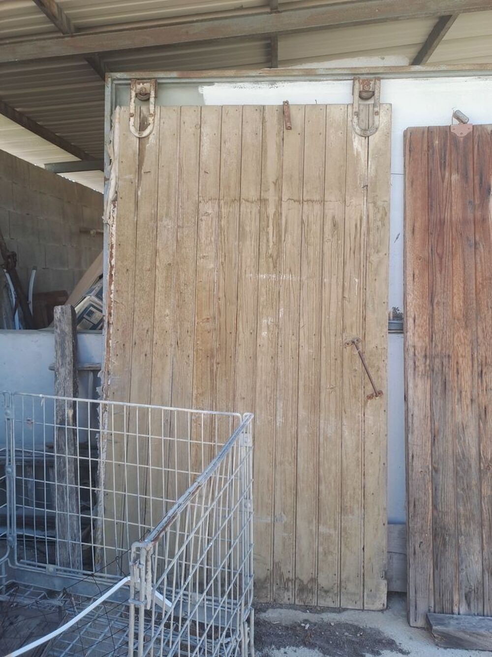 ancienne porte bois coulissante suspendue Bricolage
