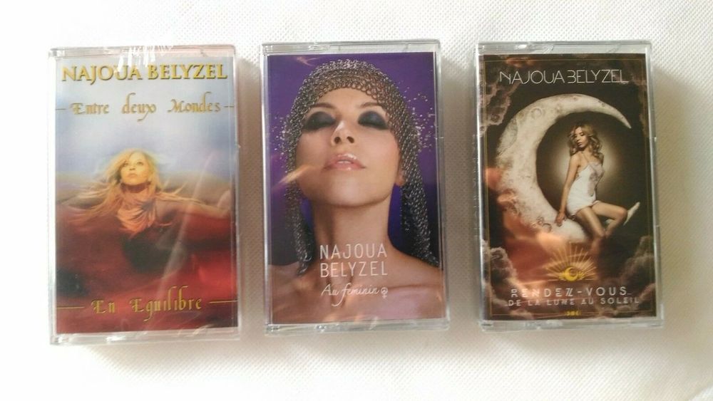 NAJOUA BELYZEL RARE SES 3 ALBUMS EN K7 CASSETTES AUDIO EDITI CD et vinyles
