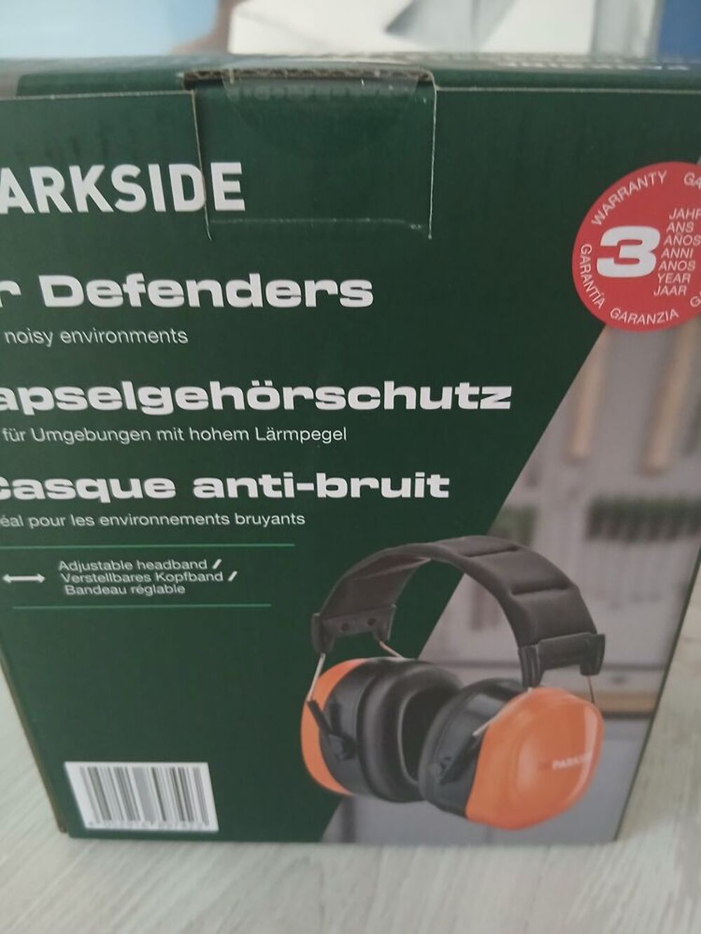 Casque antibruit neuf Parkside Bricolage