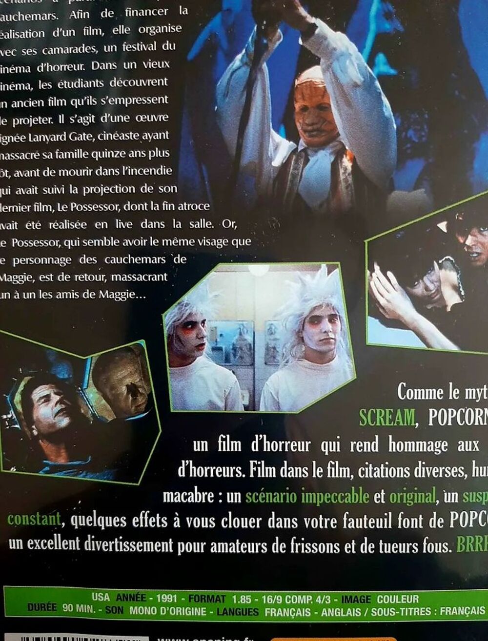 Pop Corn dvd DVD et blu-ray