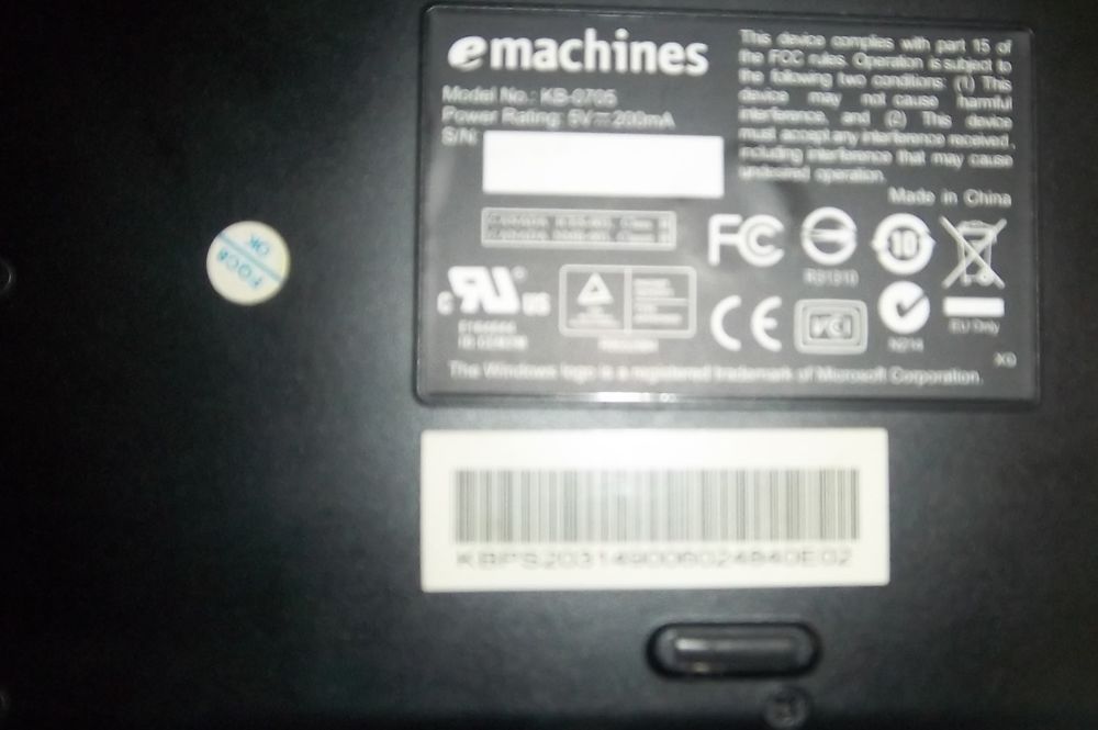 Clavier emachines KB0705 Matériel informatique