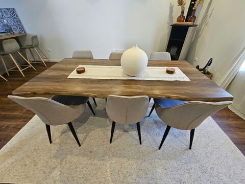 Grande table 200X95cm+6chaises-Meubles&Nous très bel ensembl 550 Nancy (54)
