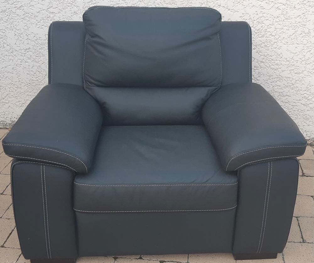 fauteuil moderne cuir noir NEUF Meubles
