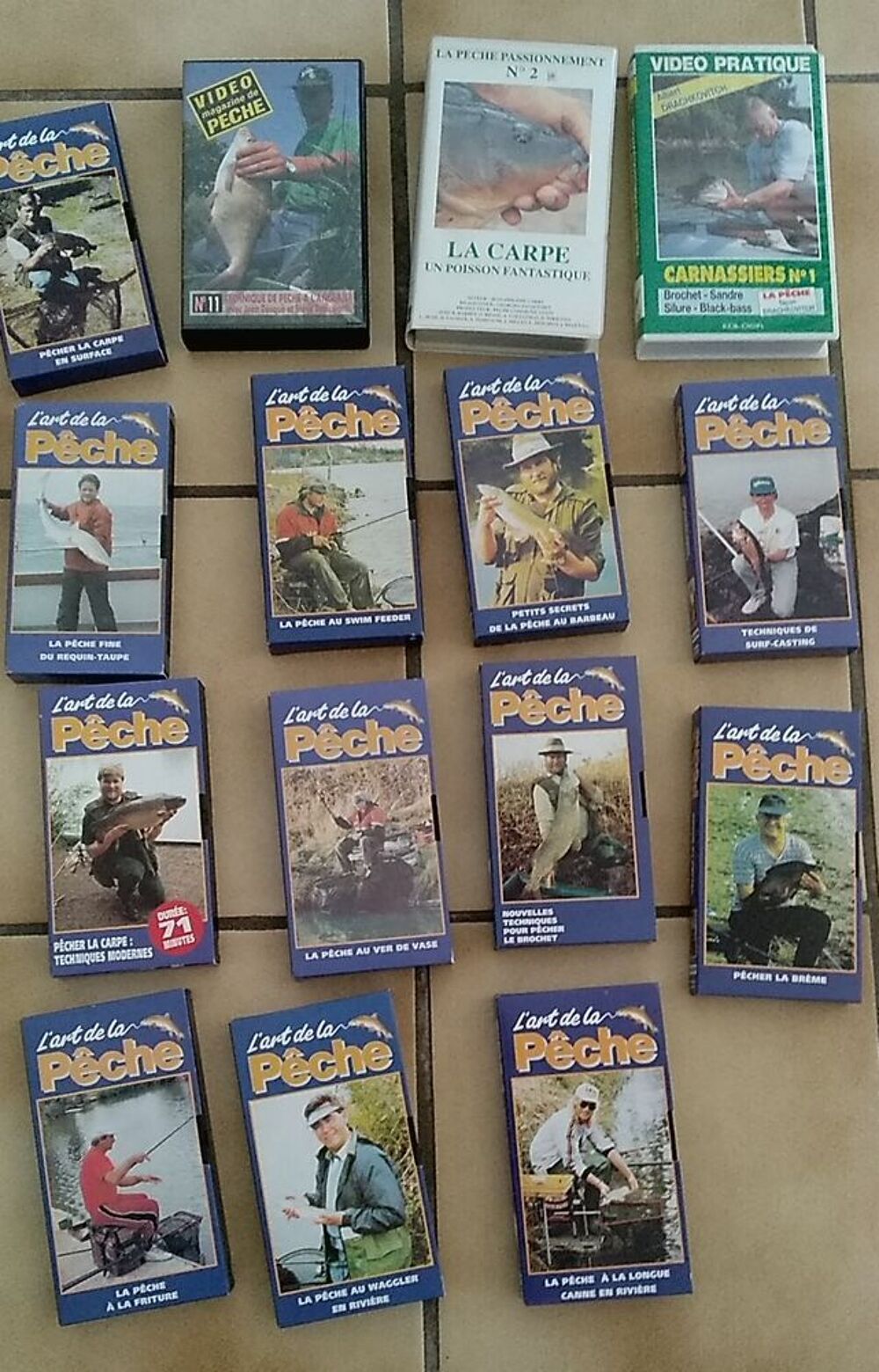 Cassettes VHS p&ecirc;che Sports