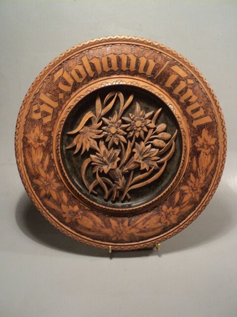 Plat Bois Sculpté Saint Johann Tirol 42 Loches (37)