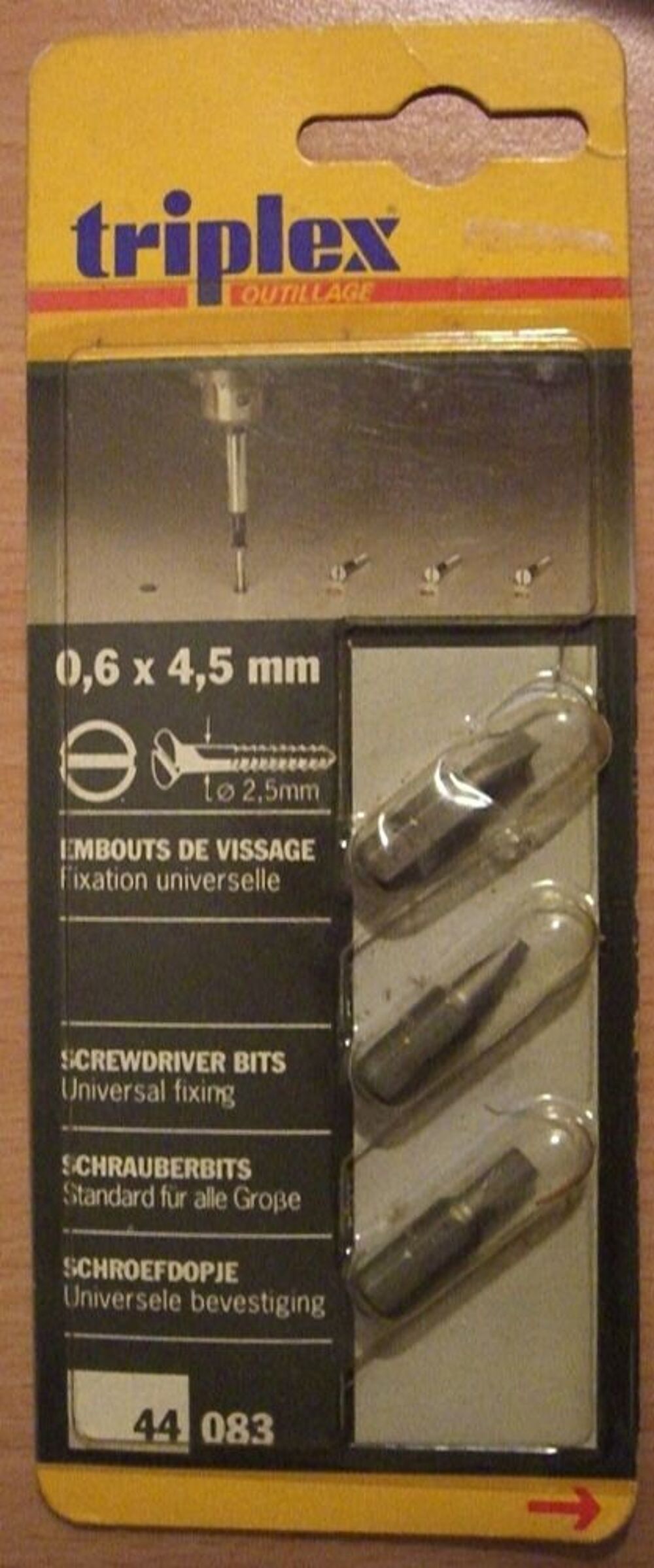 Embouts de vissage universels 0,6 x 4,5 mm (lot de 3) Bricolage