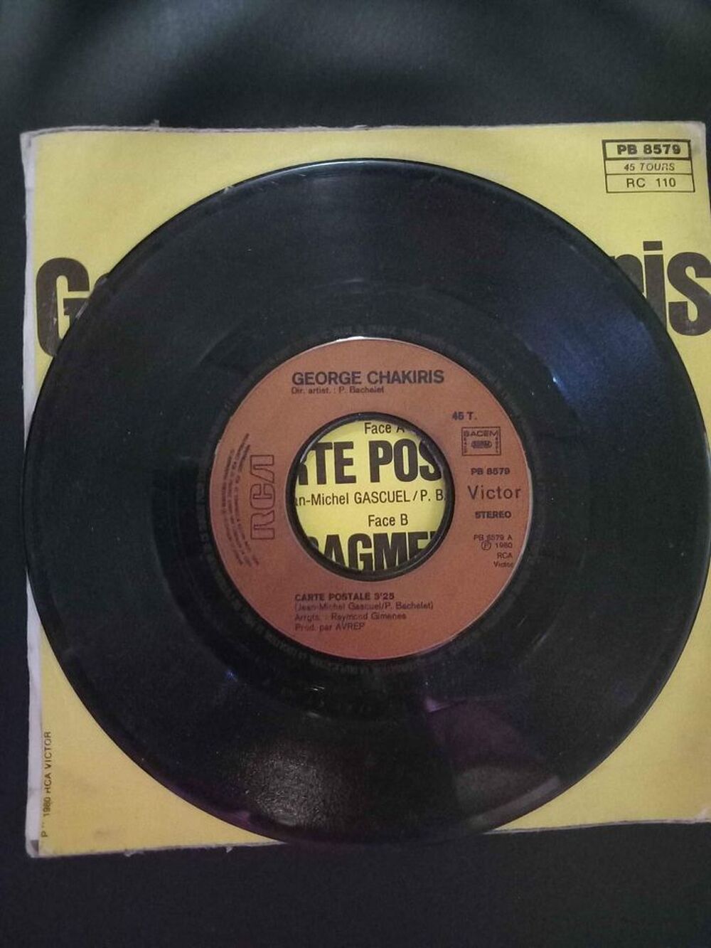 45 Tours, George Chakiris, carte postale CD et vinyles