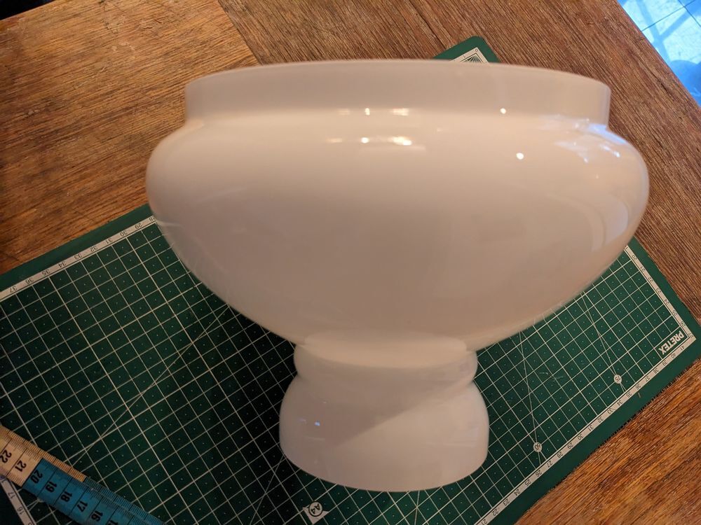 Abat jour d&ocirc;me opal col 228 mm pour porte ABJ de 230 ou 235 Décoration
