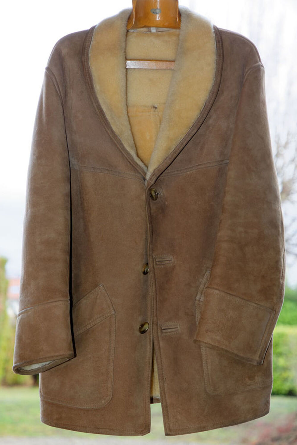 Veste 3/4 cuir retourn&eacute; Vêtements