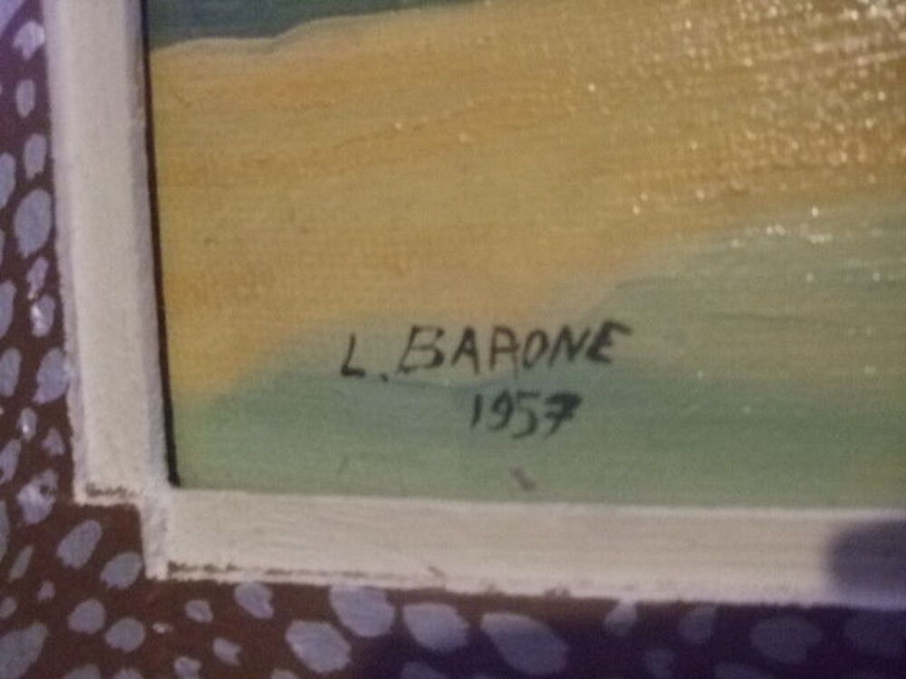 tableau peinture L. BARONE 1957 