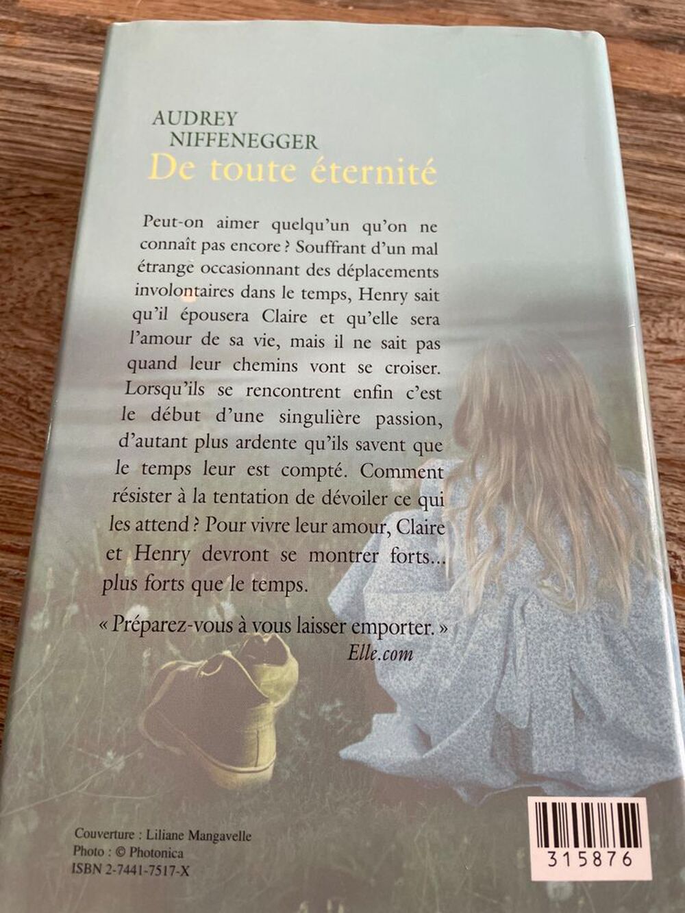 Livre roman de toute &eacute;ternit&eacute; 
De Audrey Niffenegger Livres et BD