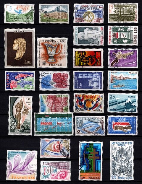 Lot timbres de France oblit�r�s de 1976/80, TB 3 Cholet (49)