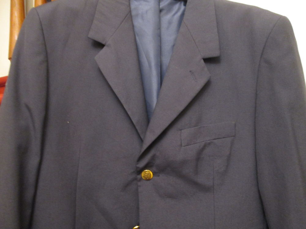Veste bleu marine boutons dor&eacute;s Vêtements