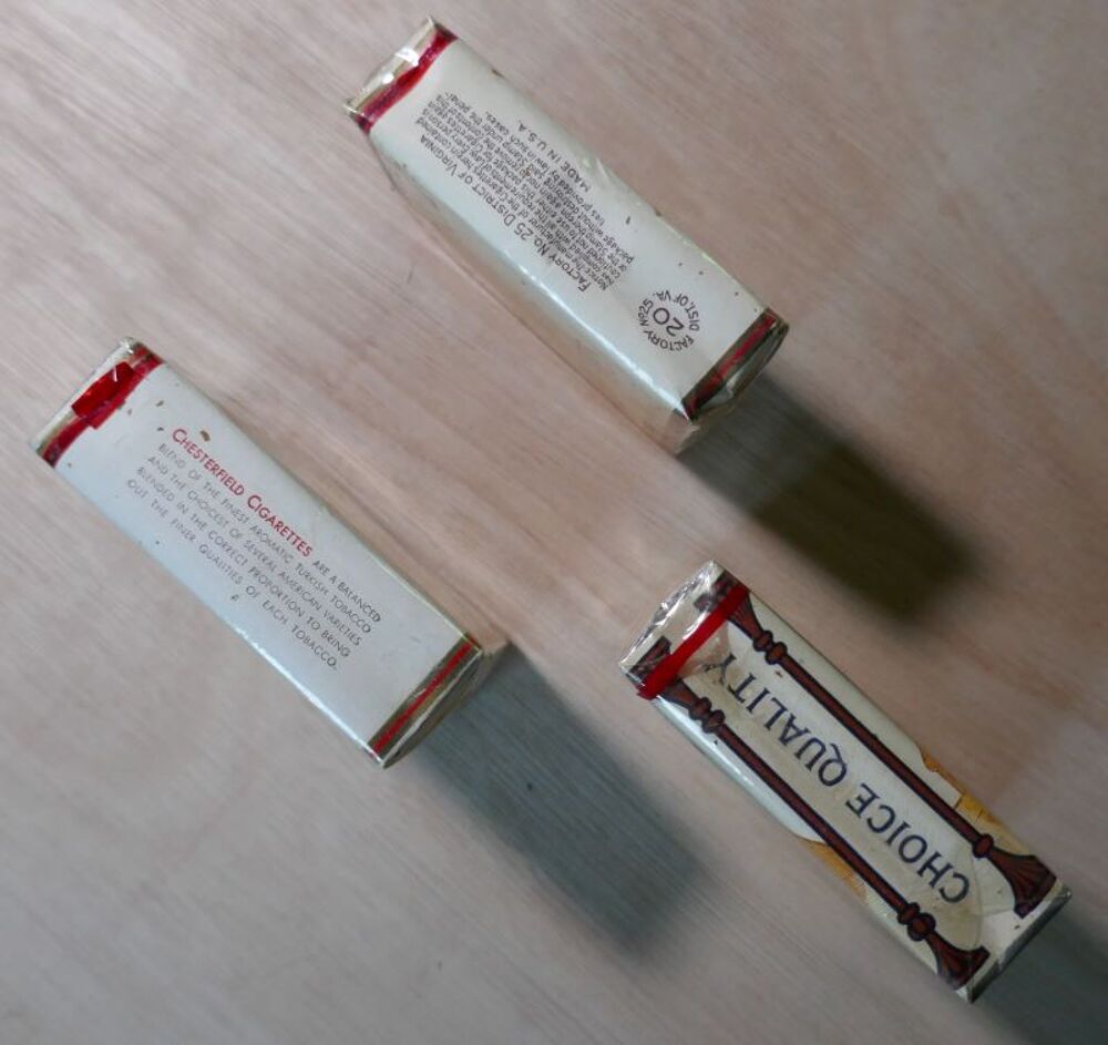 Paquets de cigarettes de collection 