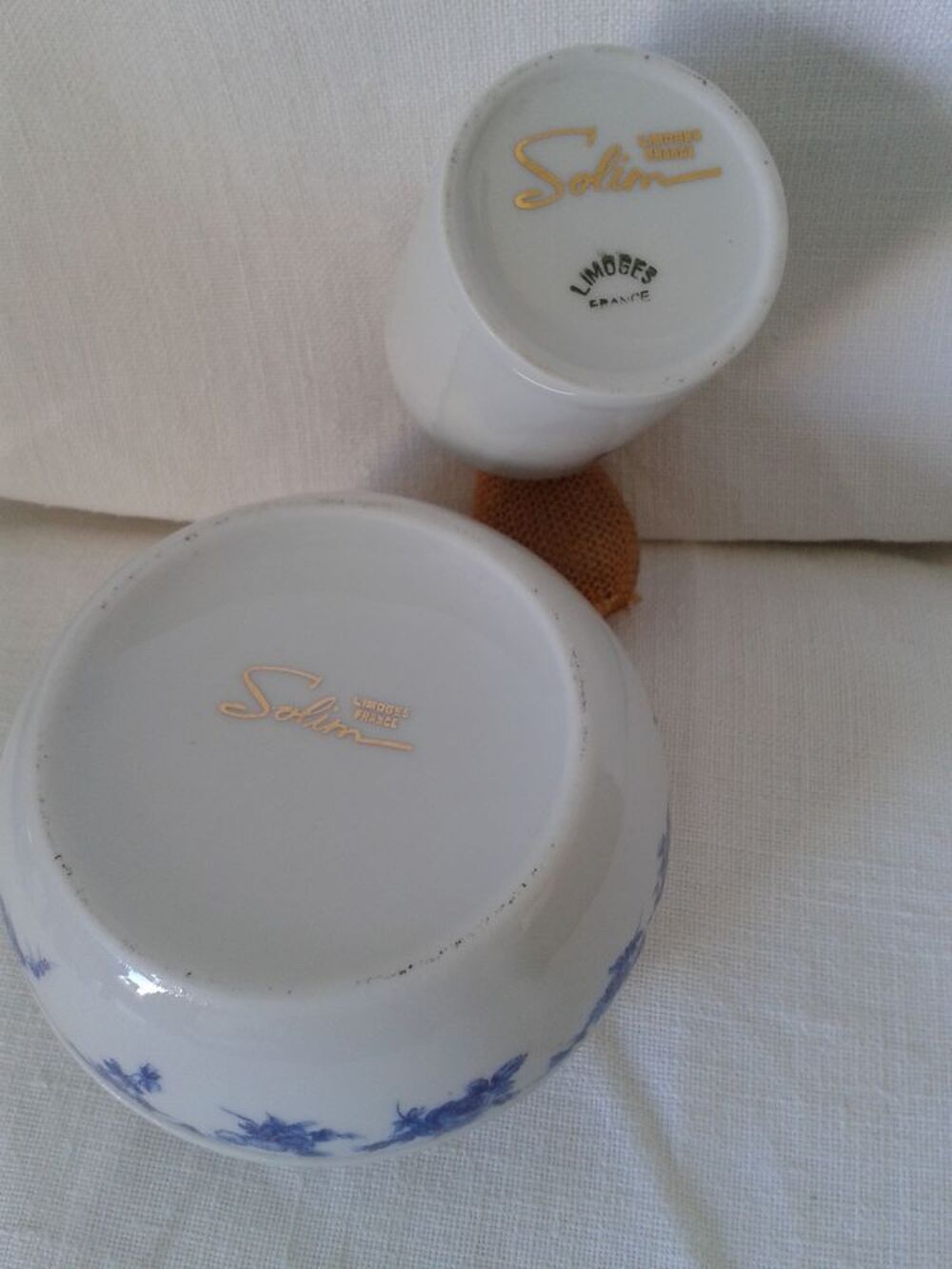 ensemble vaporisateur et poudrier Limoges SOLIM Décoration