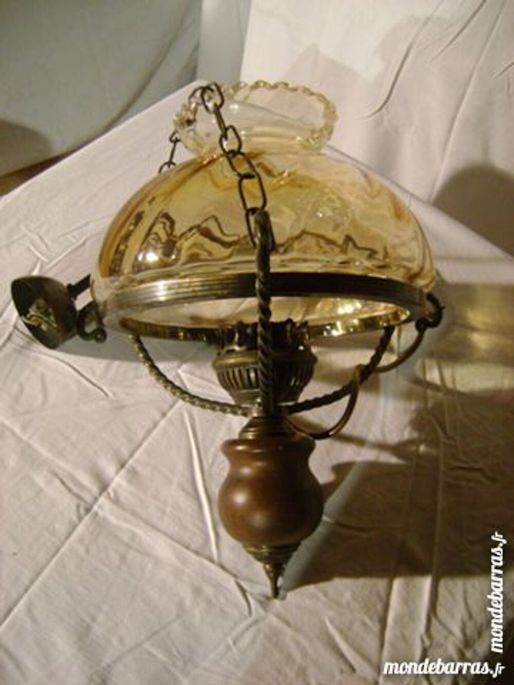 lustre verre et bois Cuisine
