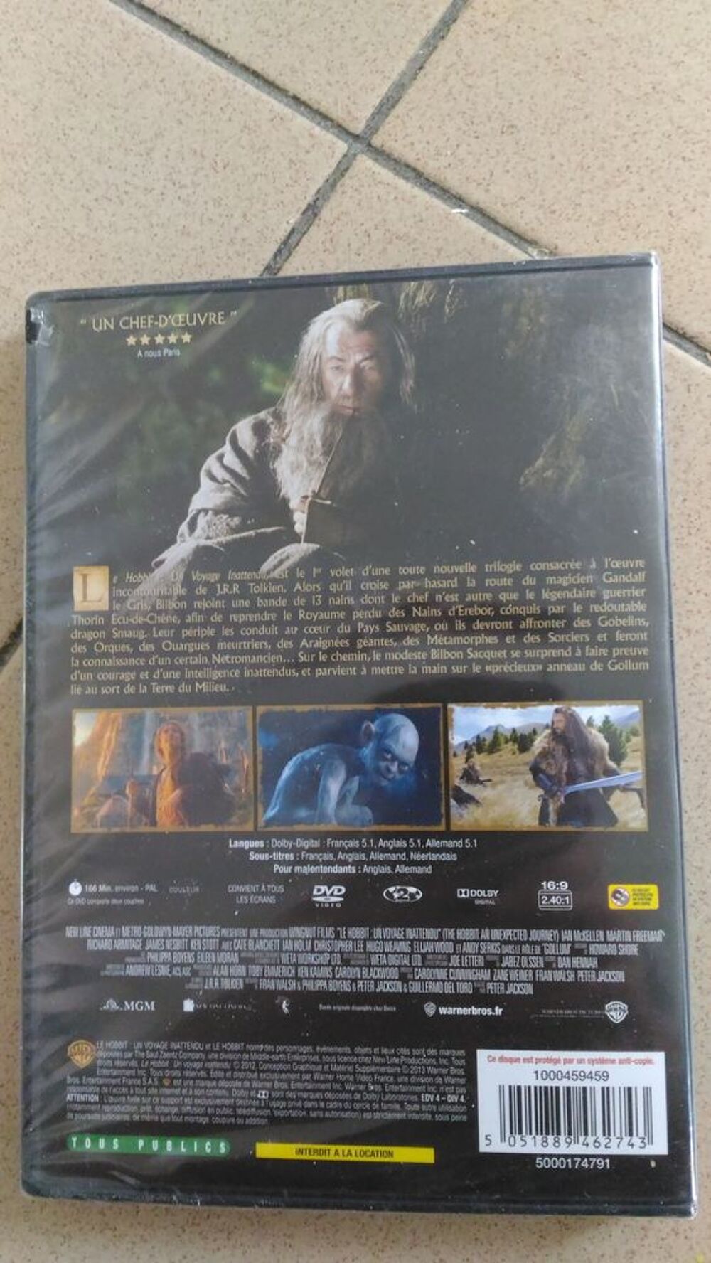 DVD le Hobbit Un Voyage Inattendu DVD et blu-ray