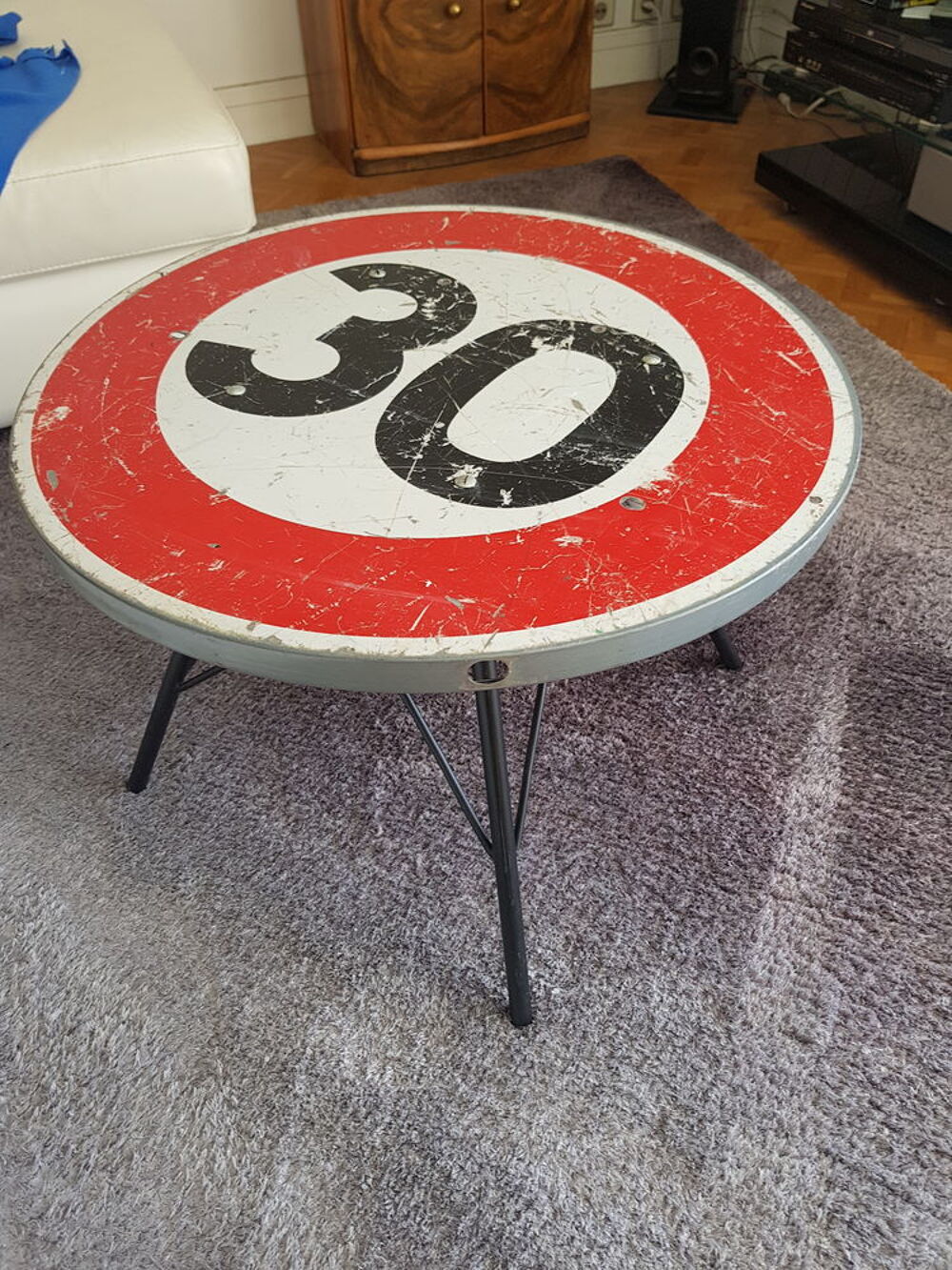 Table basse metal inustriel loft design Décoration