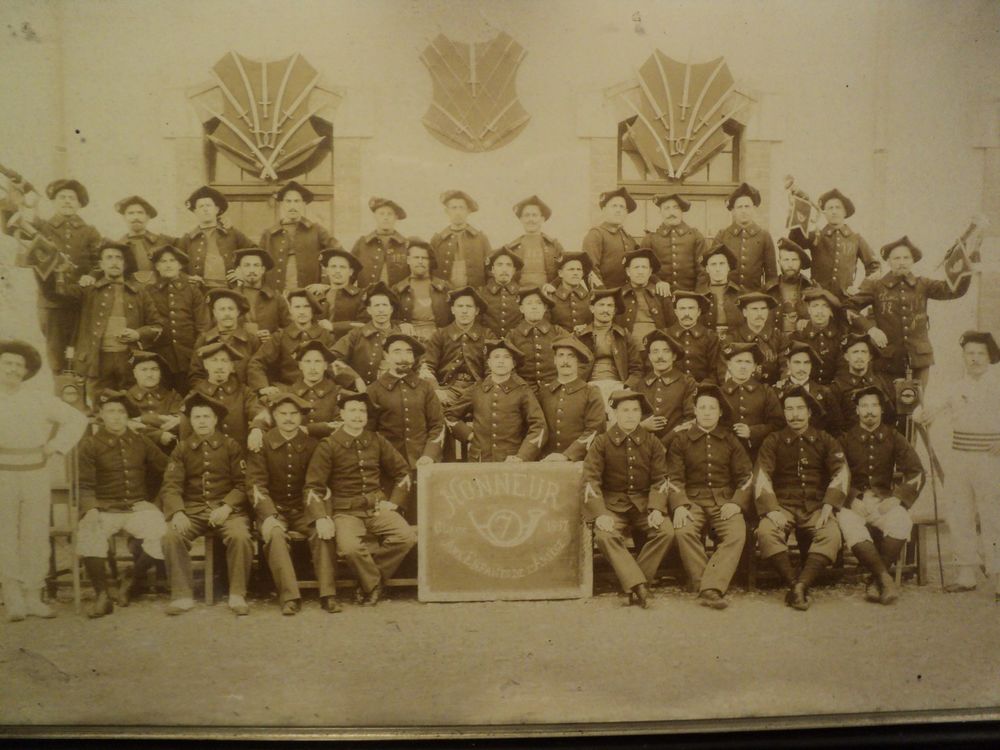 Photographie Militaire 7&egrave;me Chasseurs Enfants de l'Ari&egrave;ge Décoration