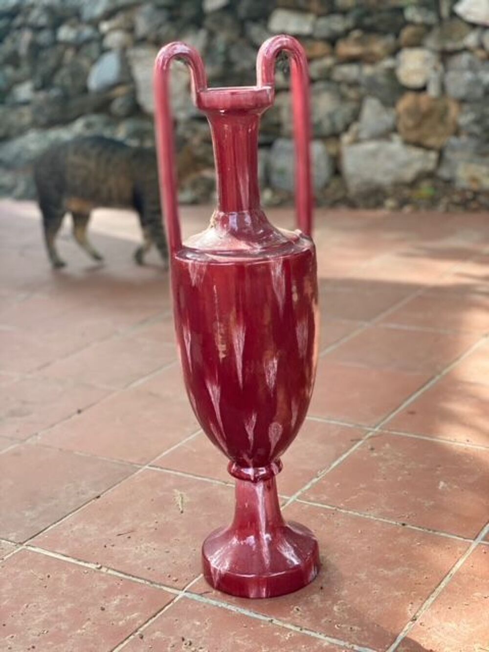 Paire de vases en barbotine Décoration
