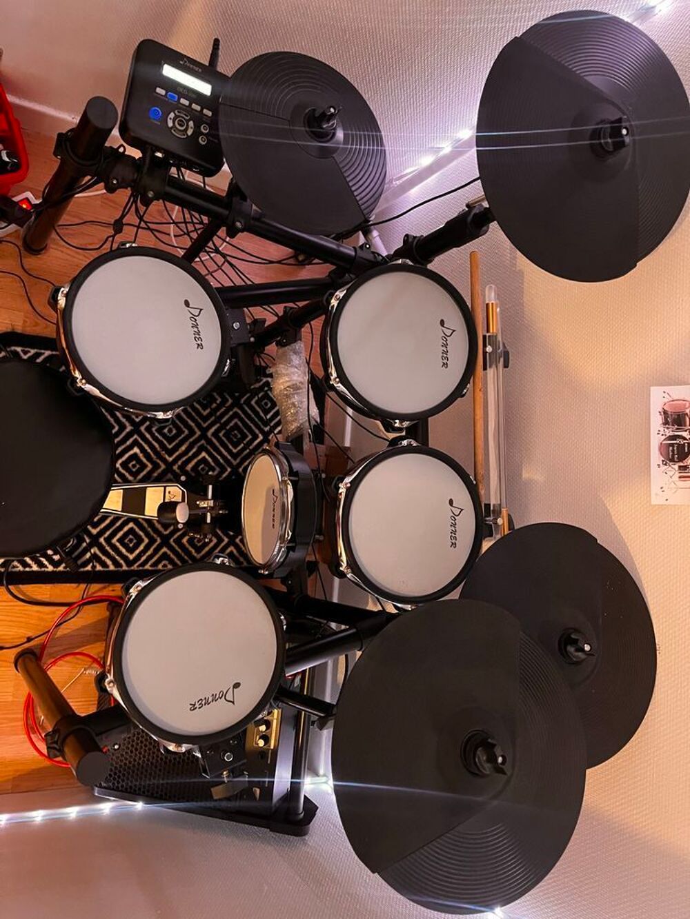 Donner DED-200 + Ampli ACB50 €" Batterie &eacute;lectronique compl&egrave;te €" Tr&egrave;s bon &eacute;tat Instruments de musique