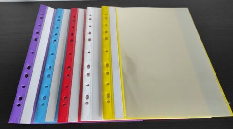 Pochettes bords couleurs de 10 transparentes  5 Metz (57)