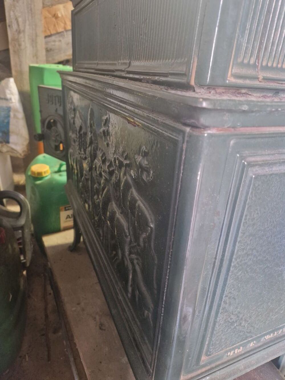 Po&ecirc;le en fonte suedoise d occasion. Bricolage