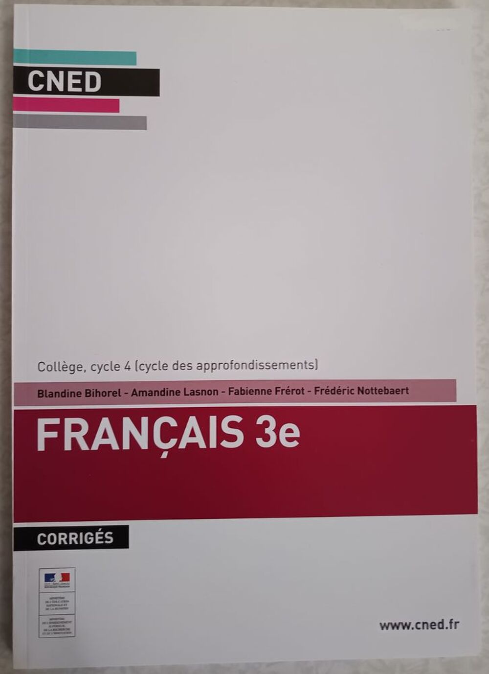 Lot CNED coll&egrave;ge Fran&ccedil;ais en 3&egrave;me Complet Livres et BD