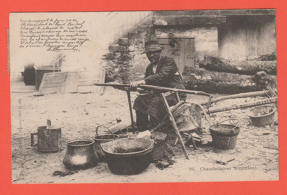 CPA - Un R&eacute;tameur - Chaudronnier Ambulant - Lot 1905 
