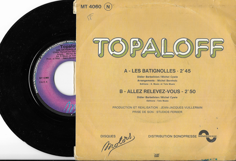 Vinyle 45 T , TOPALOFF 1974 CD et vinyles