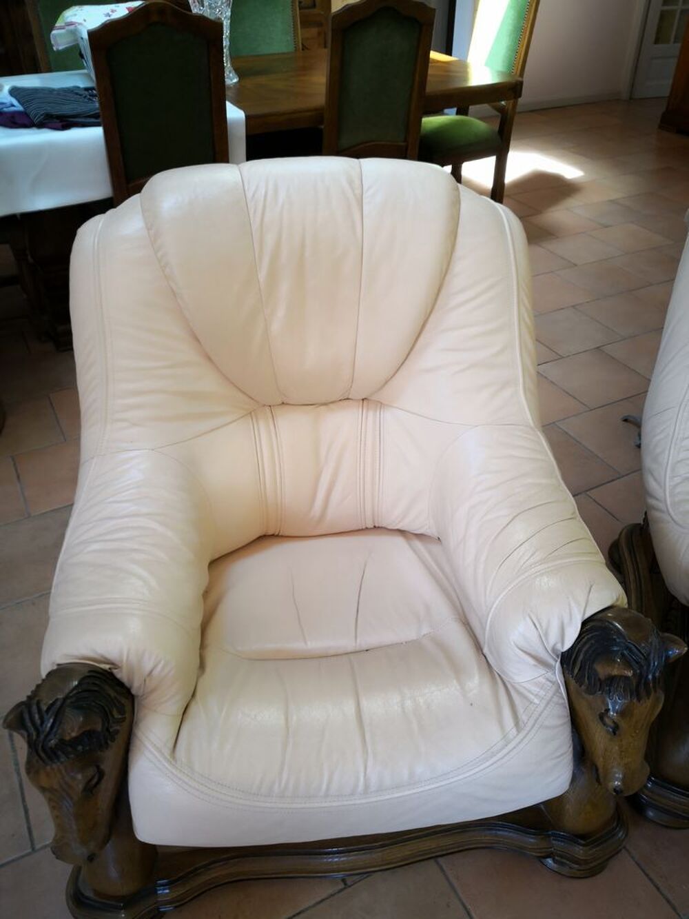 lot de 2 fauteuils en cuir () Meubles