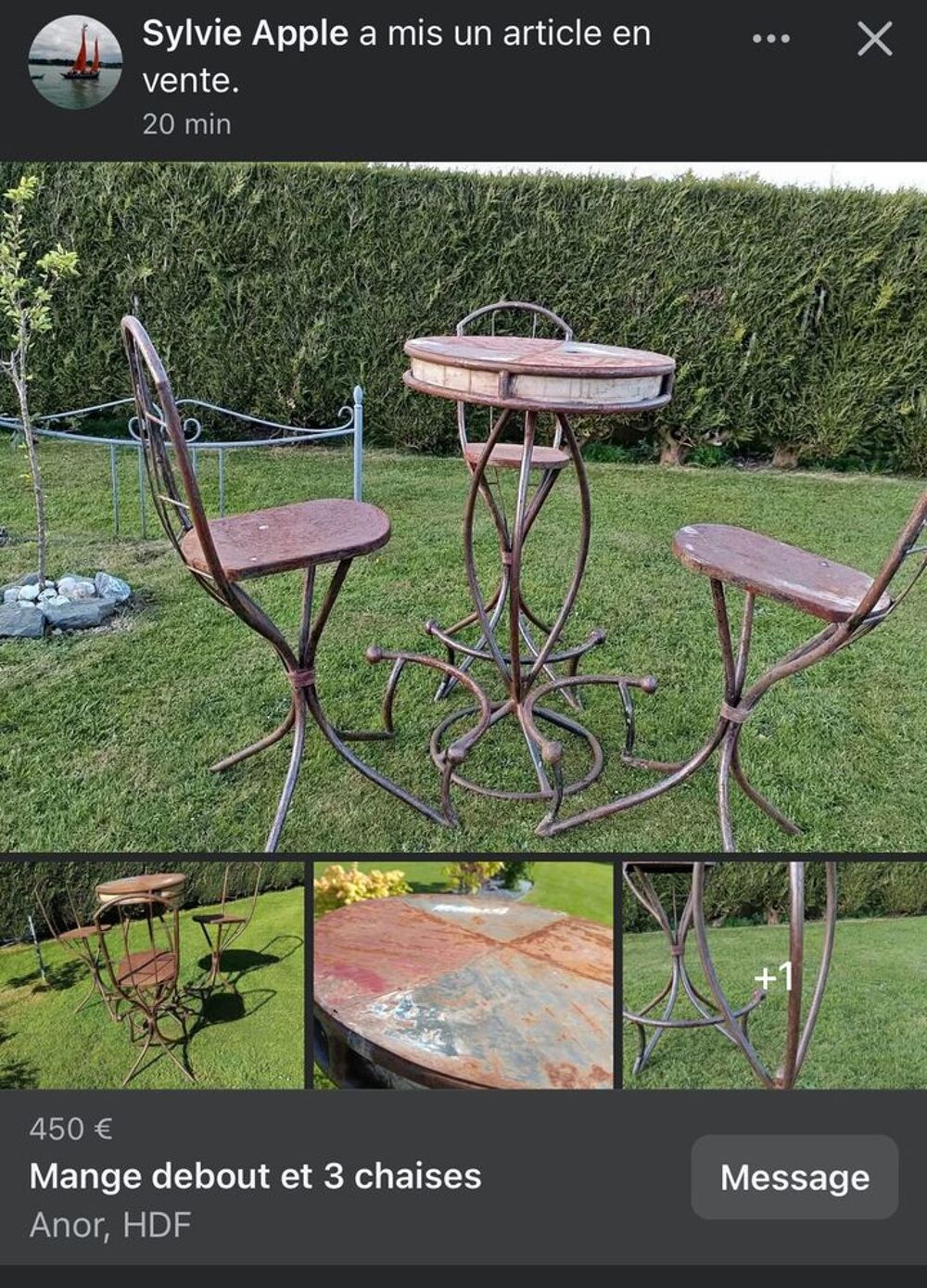 Mange debout et 3chaises Meubles