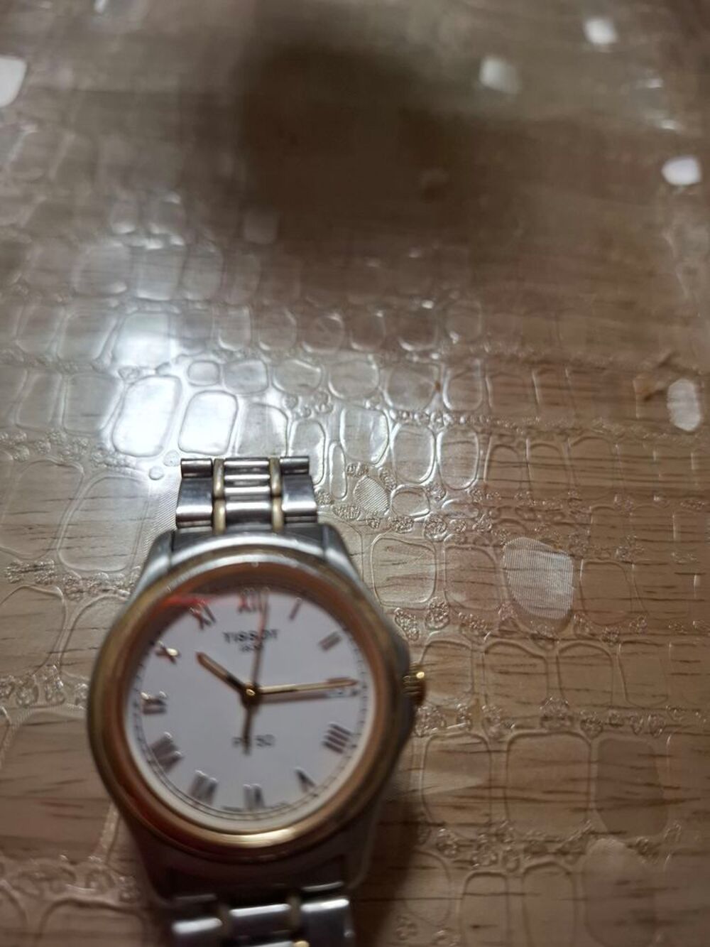 Montre Tissot bracelet m&eacute;tal cadran blanc Bijoux et montres