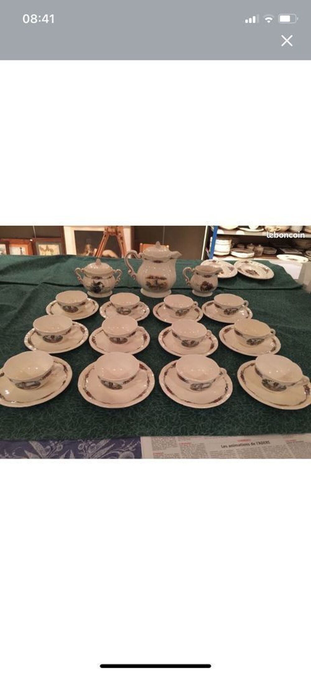 service de table alsacien complet 45 pi&egrave;ces Décoration