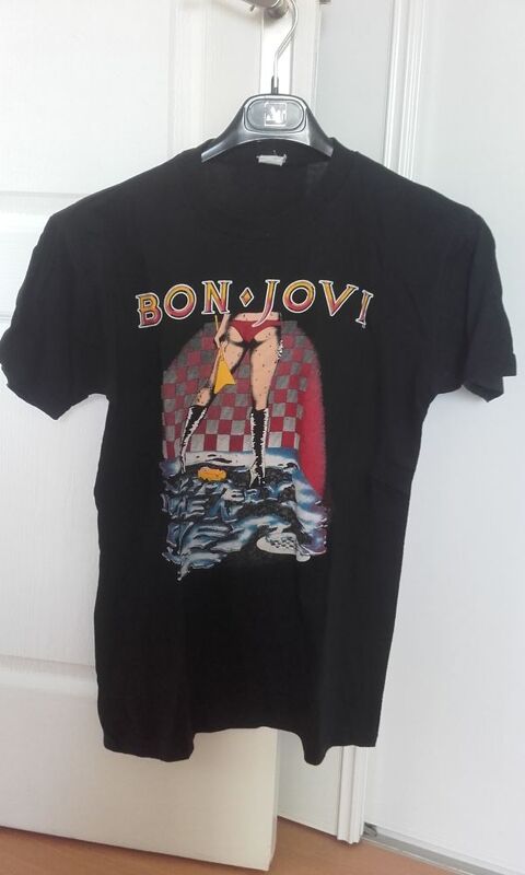 T-Shirt : Bon jovi - Slippery When Wet - European Tour 1986  200 Angers (49)